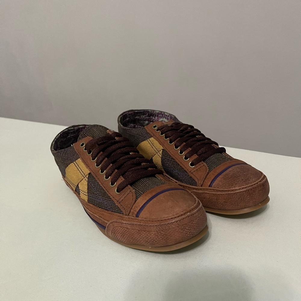 PF Flyers Number 5 Brown/Purple‎ PM07N53D Size 5 Men’s 7 Women’s